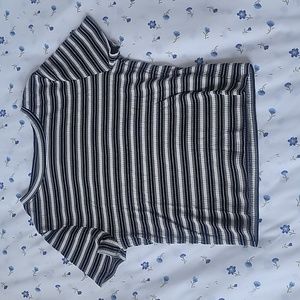 H&M | size: M | black, green, white stripes